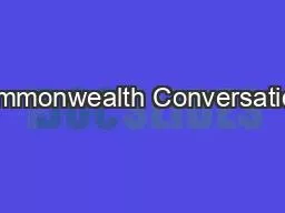 Commonwealth Conversations