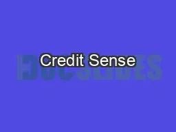 Credit Sense
