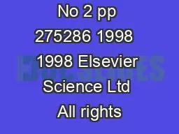 Sci Med 46 No 2 pp 275286 1998  1998 Elsevier Science Ltd All rights