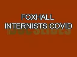 FOXHALL INTERNISTS COVID