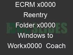 ECRM x0000 Reentry Folder x0000 Windows to Workx0000  Coach