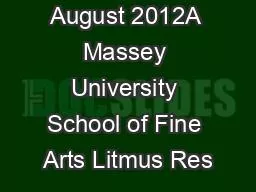 8 150 25 August 2012A Massey University School of Fine Arts Litmus Res