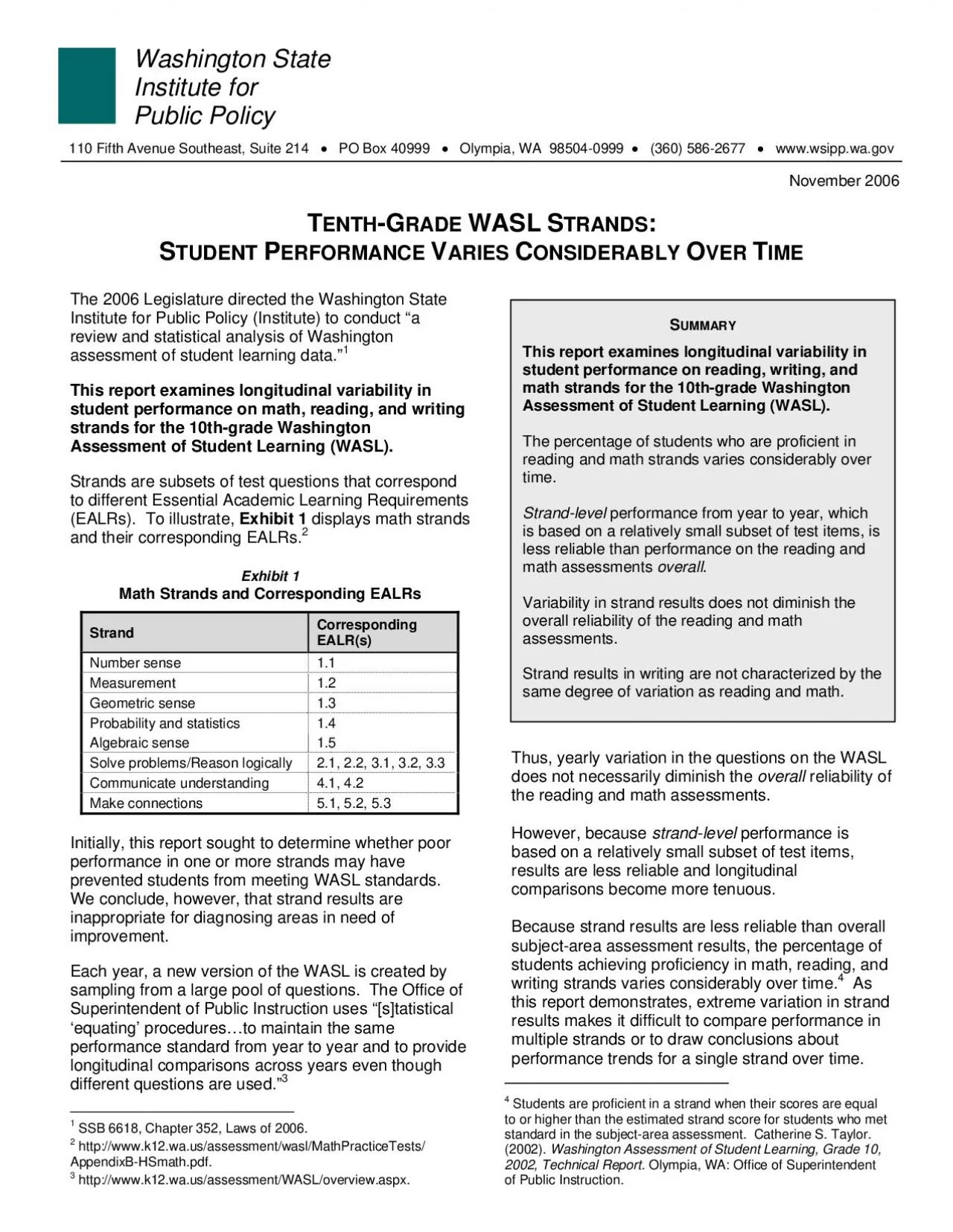 PDF-ATH TRAND students who achieved proficiency in eight math strands on t