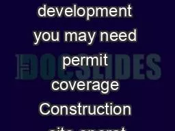 acre development you may need permit coverage Construction site operat
