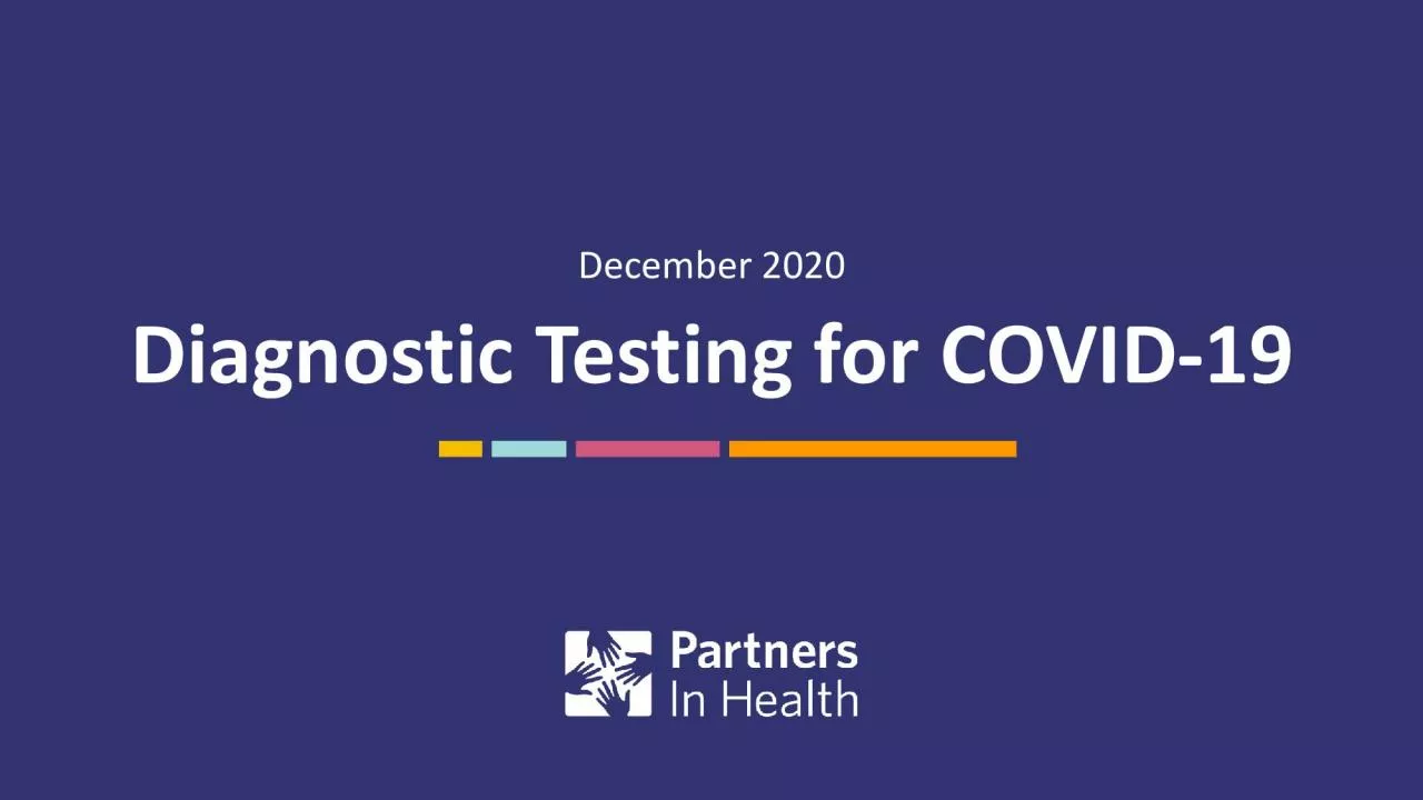 PDF-Diagnostic Testing for COVID