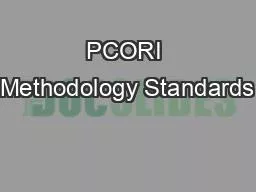 PCORI Methodology Standards