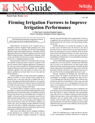 Firming irrigation furrows to improve irrigation performance