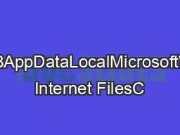 CUsersjoiwCHCNEBAppDataLocalMicrosoftWindowsTemporary Internet FilesC