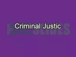 Criminal Justic