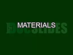 MATERIALS