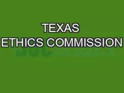 TEXAS ETHICS COMMISSION