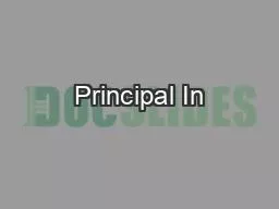 Principal In