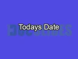 Todays Date