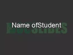 Name ofStudent