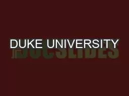 DUKE UNIVERSITY