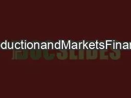 IntroductionandMarketsFinancial