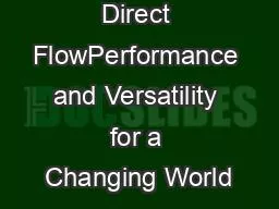 Fleetguard Direct FlowPerformance and Versatility for a Changing World