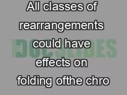 All classes of rearrangements could have effects on folding ofthe chro