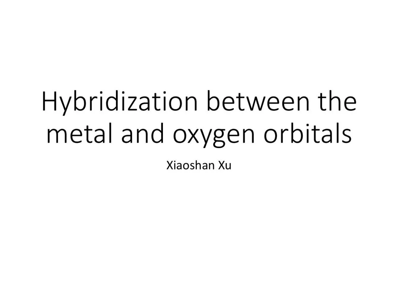 PDF-Hybridization between the