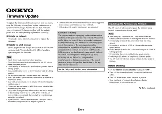 Onkyo firmware update