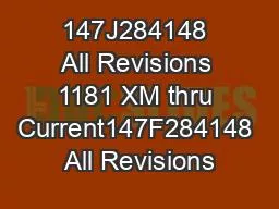 PDF-147J284148 All Revisions 1181 XM thru Current147F284148 All Revisions