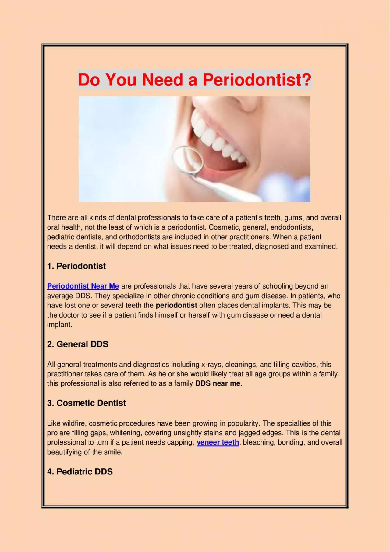 PDF-Do You Need a Periodontist?