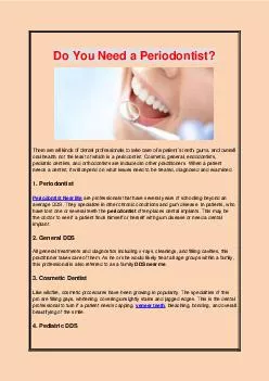 Do You Need a Periodontist?