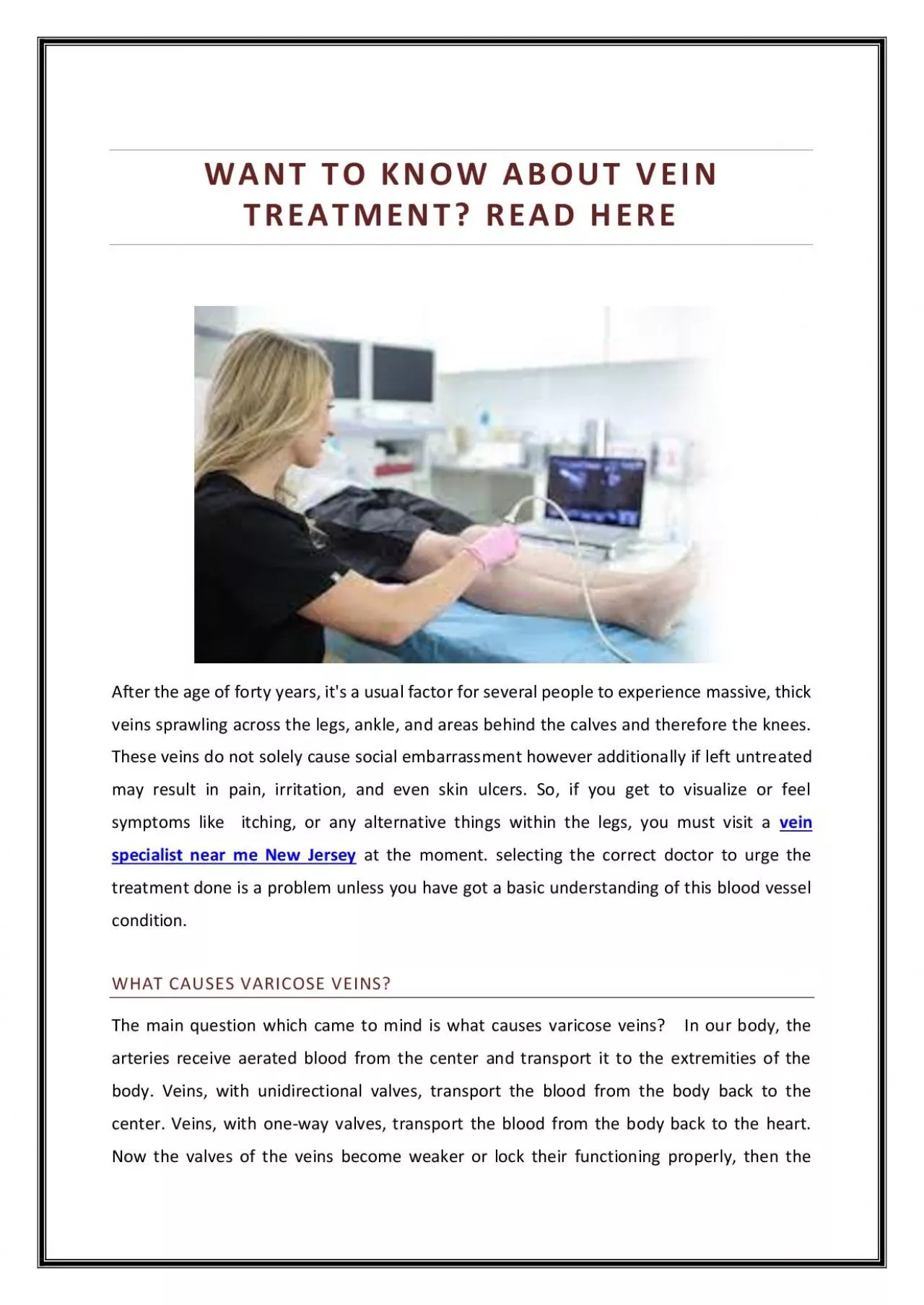 PDF-Want to know about vein Treatment? Read Here