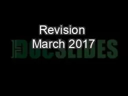 Revision March 2017