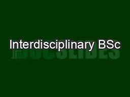 Interdisciplinary BSc