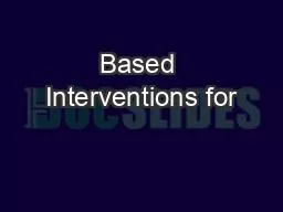 Based Interventions for