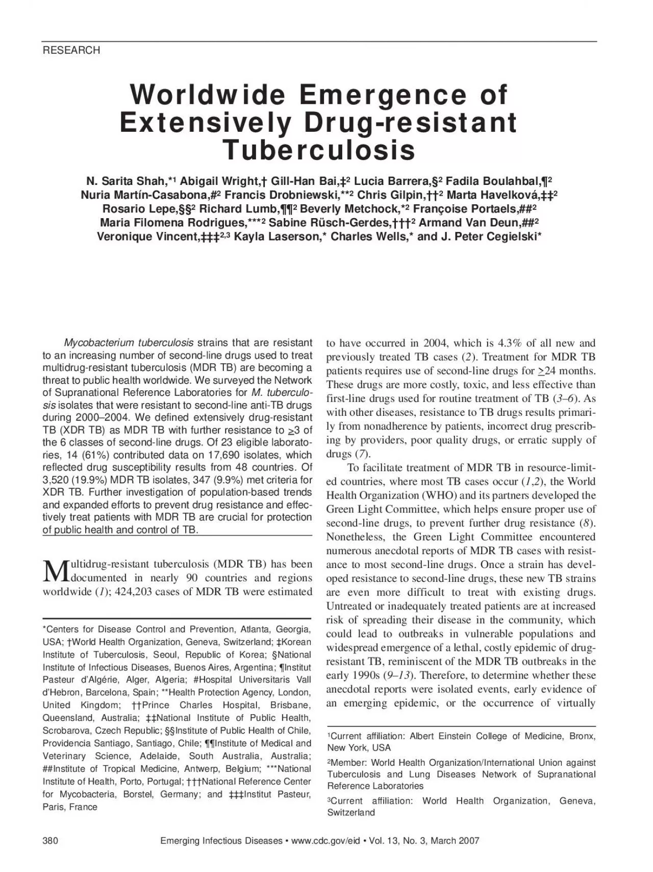 PDF-strains that are resistantmultidrugresistant tuberculosis MDR TB are