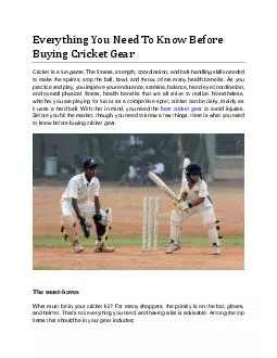 Everything You Need To Know Before Buying Cricket Gear