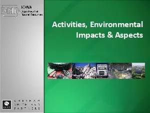 Activities Environmental Impacts  Aspects EMS Annual ConferenceNovembe