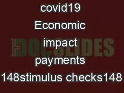 covid19 Economic impact payments 148stimulus checks148
