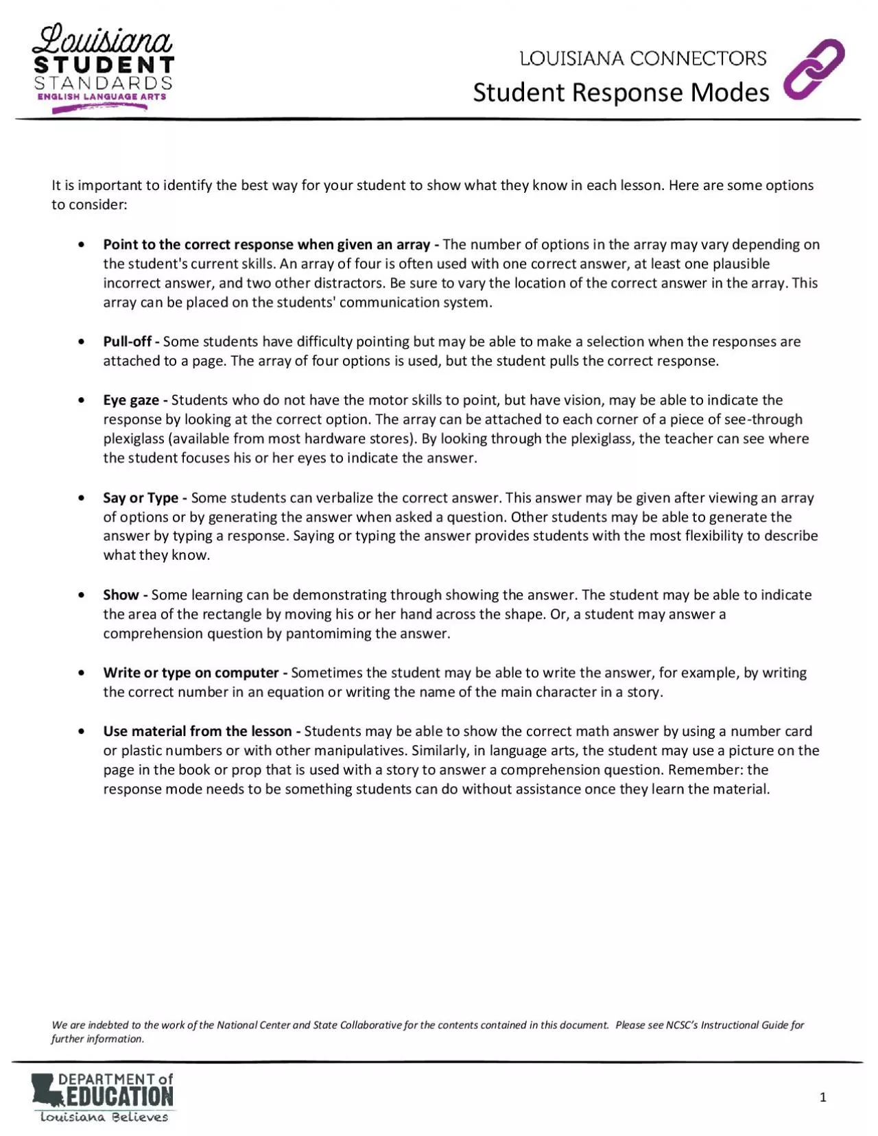 PDF-Student Response Modes