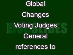 EXP AN TION OF CHANGES O SPEECH CONTEST RULEBOO Global Changes Voting Judges General references