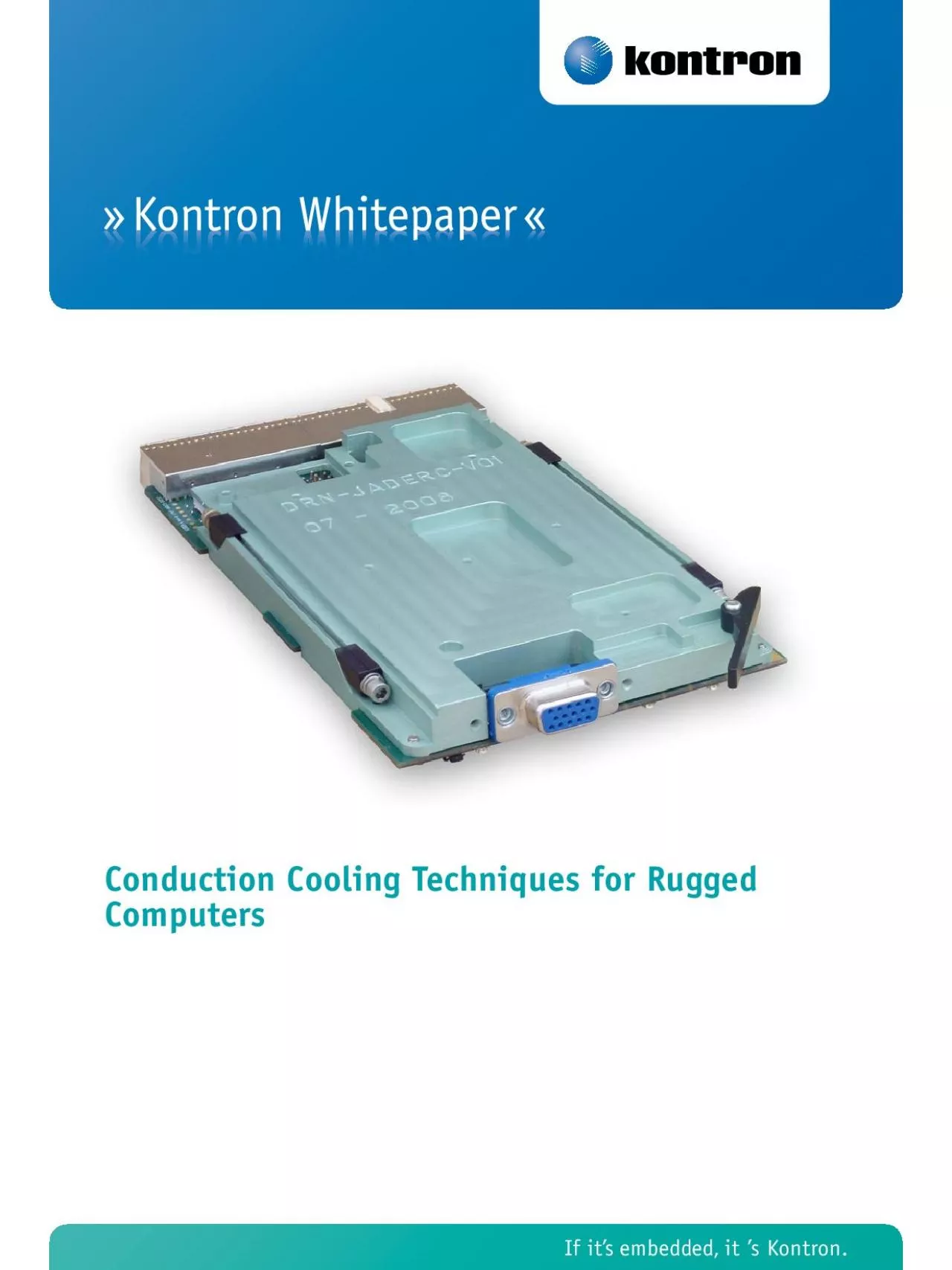 PDF-Conduction Cooling Techniques for Rugged