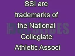 NCAA and SSI are trademarks of the National Collegiate Athletic Associ