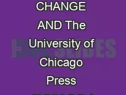 The Great CLIMATE CHANGE AND The University of Chicago Press CHICAGO A