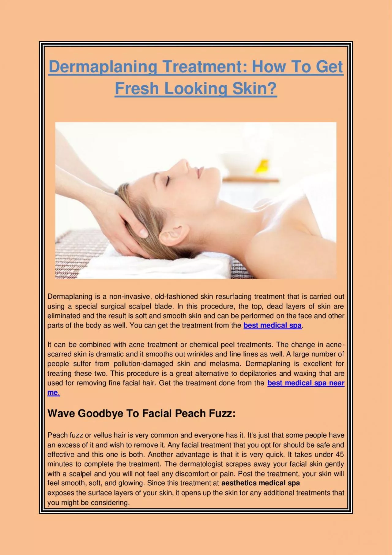 PDF-Dermaplaning Treatment: How To Get Fresh Looking Skin?