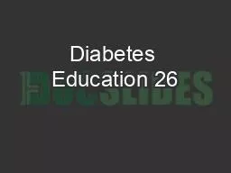 Diabetes Education 26