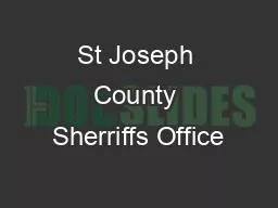 St Joseph County Sherriffs Office