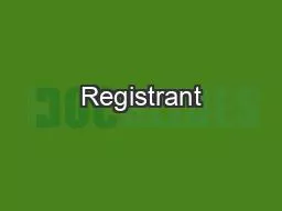 Registrant