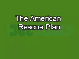 The American Rescue Plan