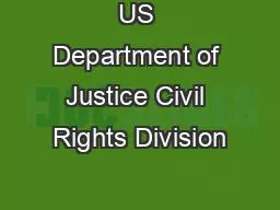 US Department of Justice Civil Rights Division