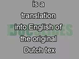 BMvOD This is a translation into English of the original Dutch tex