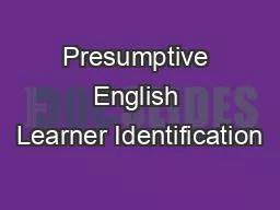 PDF-Presumptive English Learner Identification