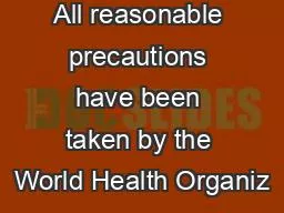 PDF-All reasonable precautions have been taken by the World Health Organiz