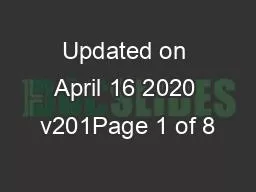 Updated on April 16 2020 v201Page 1 of 8